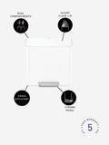 Simplehuman white mini pedal bin 15l, UK version