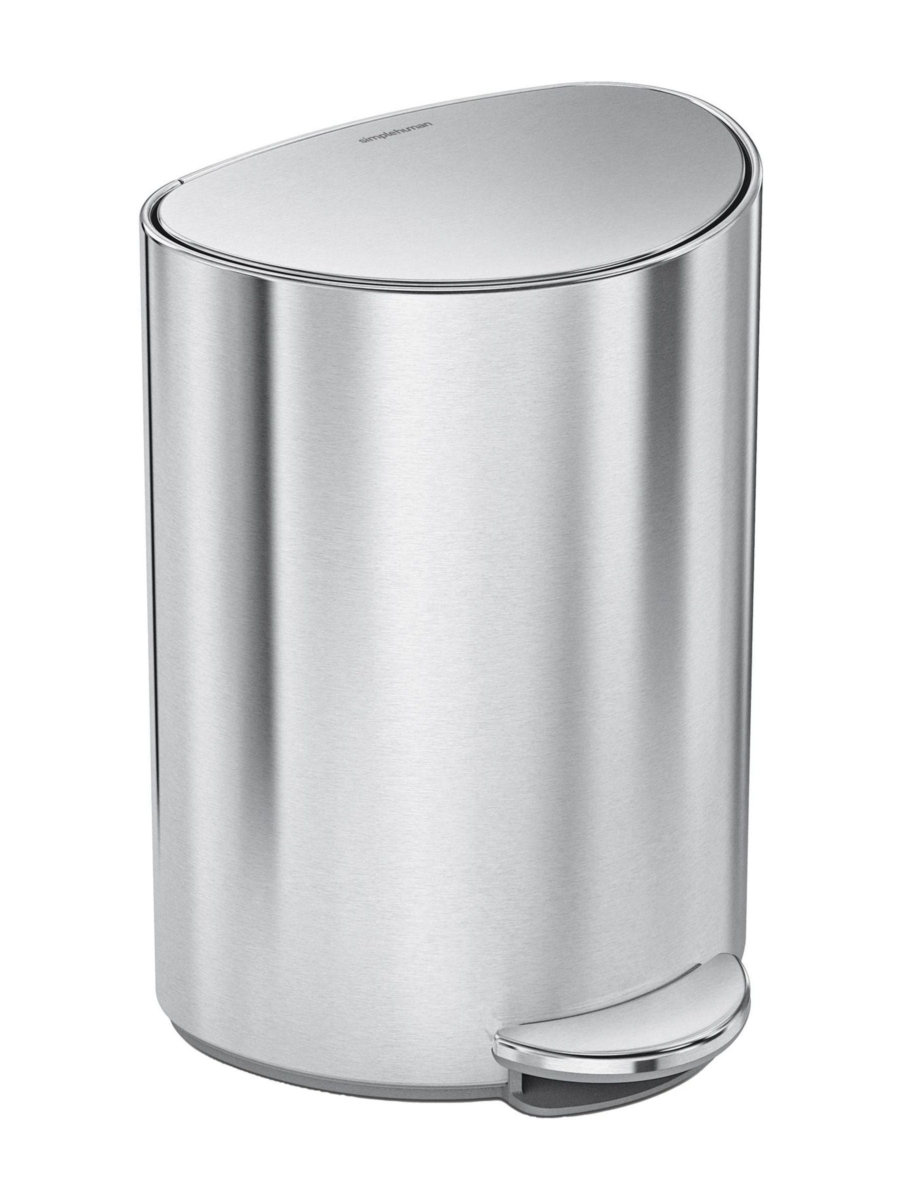 simplehuman brushed silver pedal bin 6L - British product