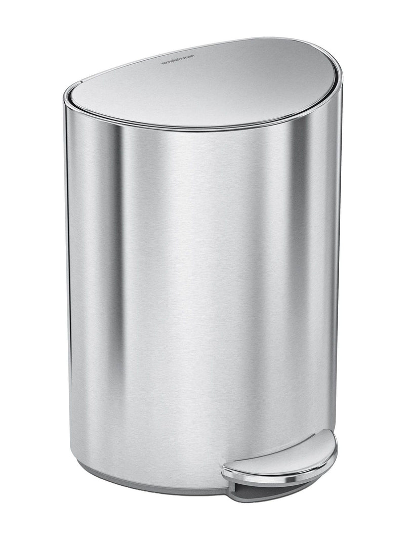 simplehuman brushed silver pedal bin 6L - British product