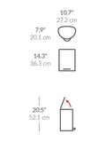 simplehuman brushed silver pedal bin 6L - British product