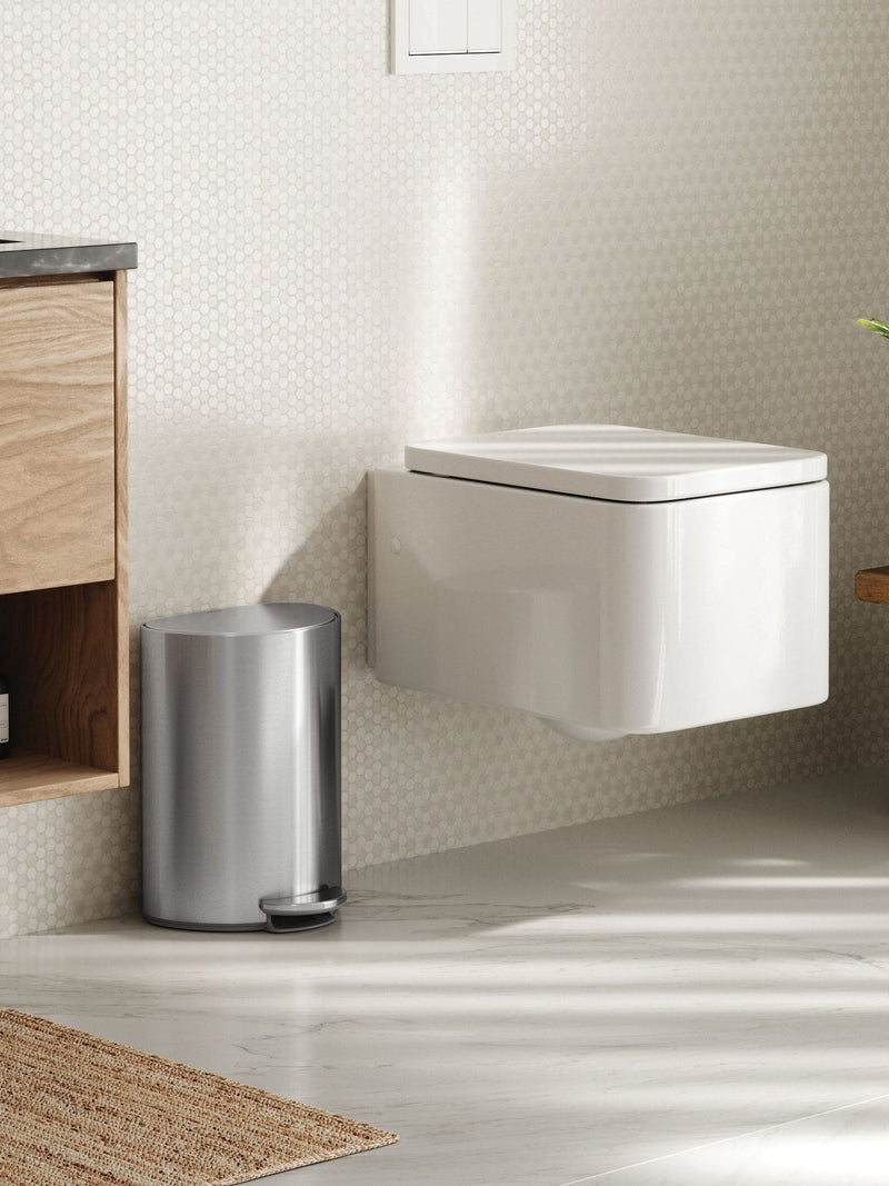 simplehuman brushed silver pedal bin 6L - British product