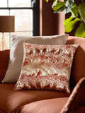 Green Mirage Abstract Cut Velvet Cushion 50x50cm