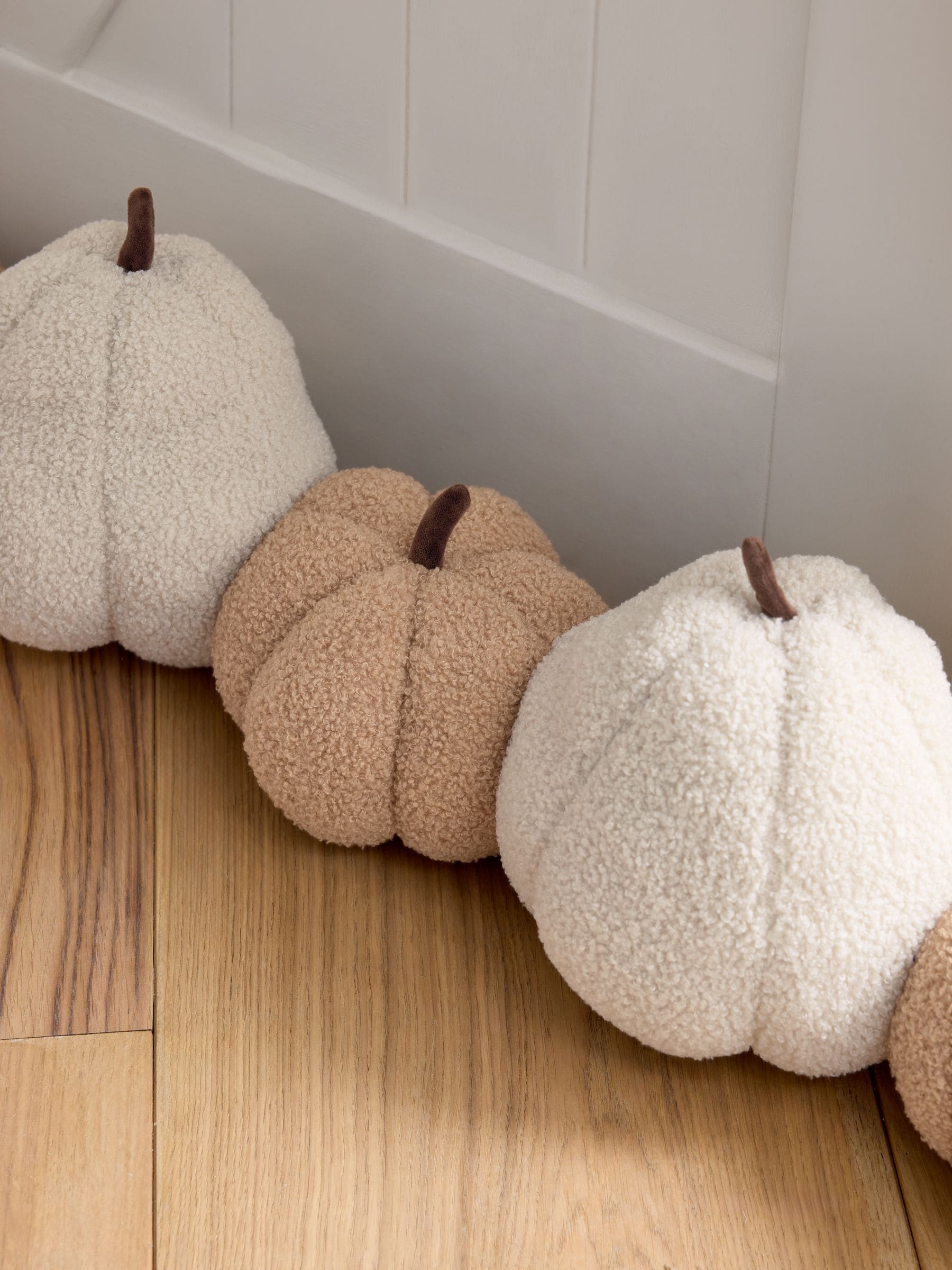 Natural Autumn Pumpkin draught excluder, UK version