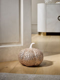 Gold sequin pumpkin doorstop 15cm - British product