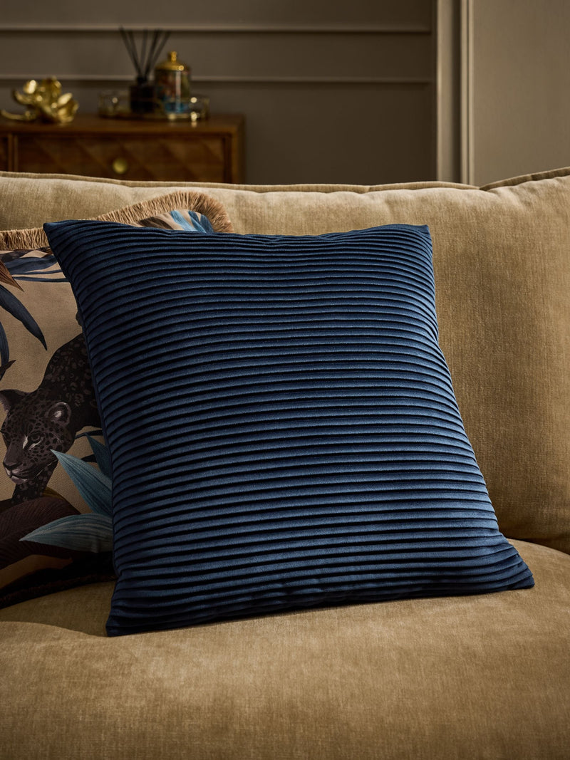 Sage Green Velvet Pleat Cushion - 59 x 59cm