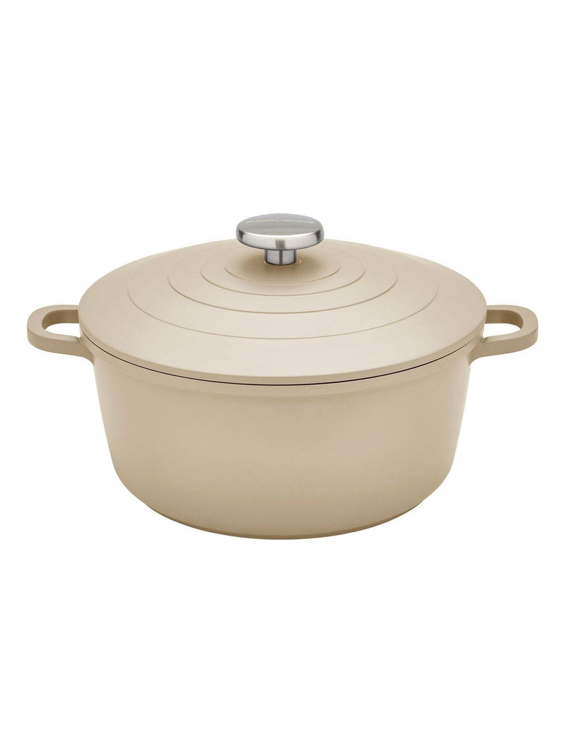Morphy Richards Blue Cast Aluminium Casserole Dish 24cm
