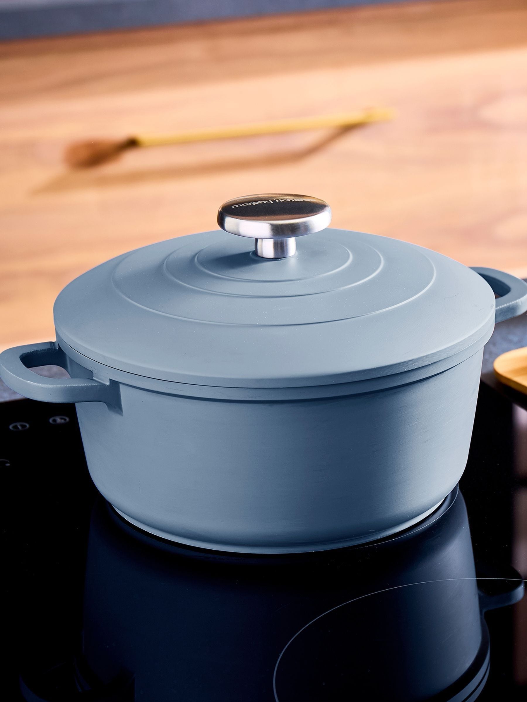 Morphy Richards blue aluminium casserole and sauté pan set (British brand)