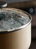 Morphy Richards 3-piece cream aluminium saucepan set - British product