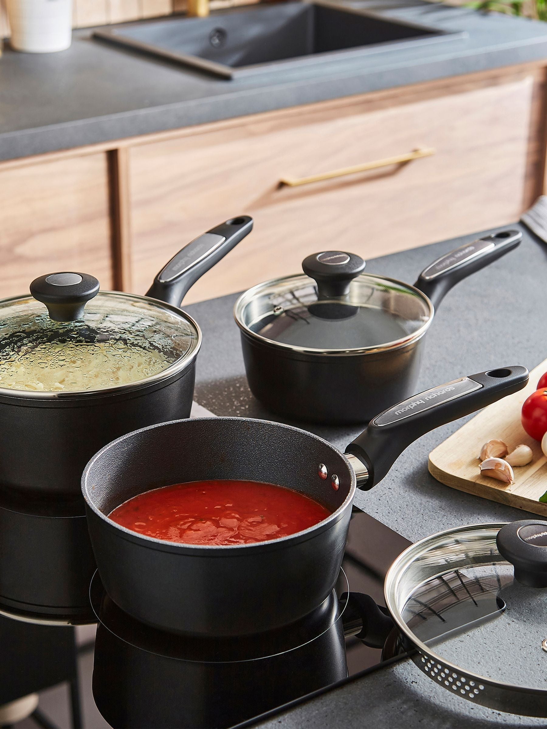 Morphy Richards 3 piece nonstick pan set, imported from the UK