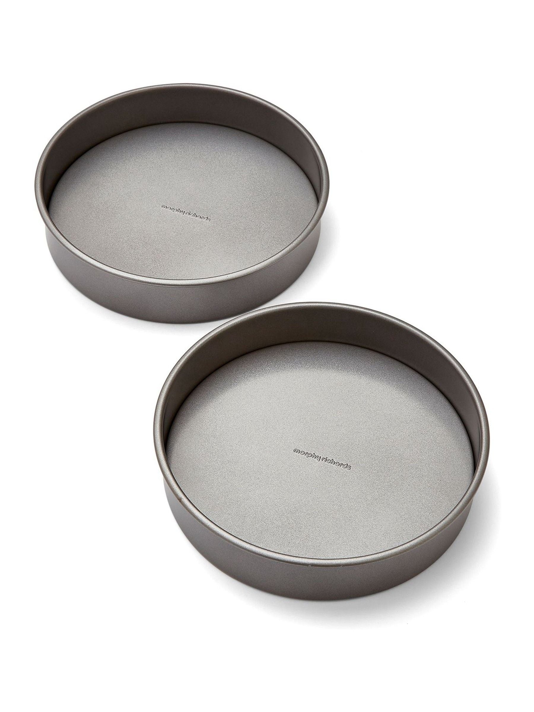 Morphy Richards silver grey loose base cake tin set 8 inch - British product