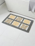 Showerdrape Blue Fiore Floral Bath Mat