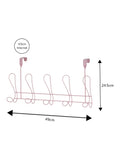 Showerdrape Pink Vertu Toilet Roll & Spare Holder & Over Dook Hook Set