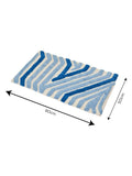 Showerdrape blue Barbican striped bath mat - British product