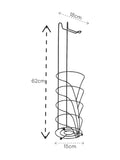 Showerdrape Black Vertu Toilet Roll & Spare Holder & Over Dook Hook Set