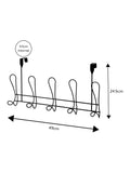 Showerdrape Black Vertu Toilet Roll & Spare Holder & Over Dook Hook Set