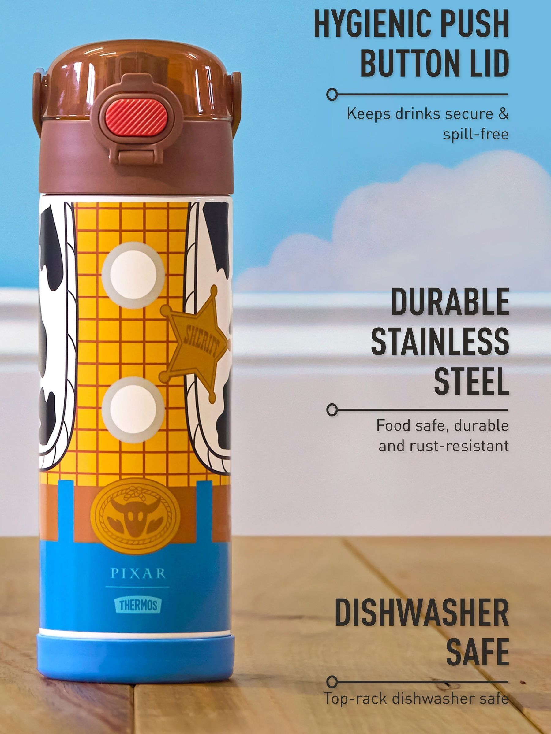 Thermos Disney Funtainer bottle Woody Toy Story 470ml, imported from the UK