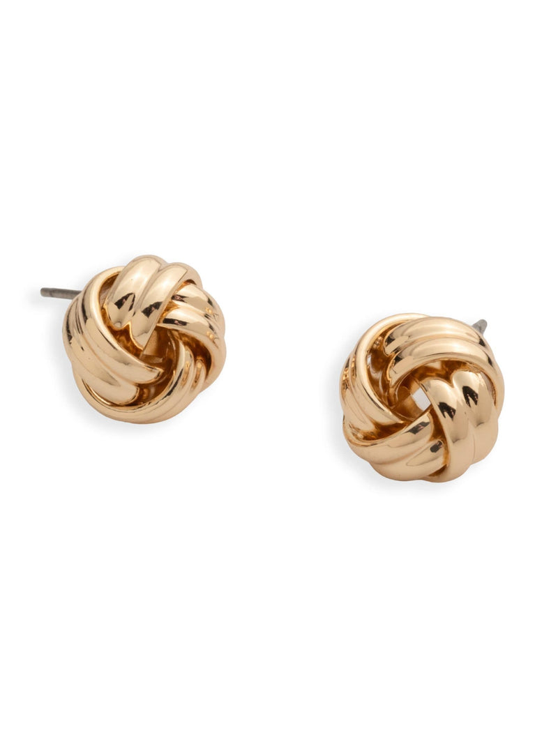 Lauren Ralph Lauren gold tone knot stud earrings - British product