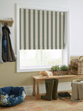 Laura Ashley roman blind green Denwick Stripe made to measure - British product