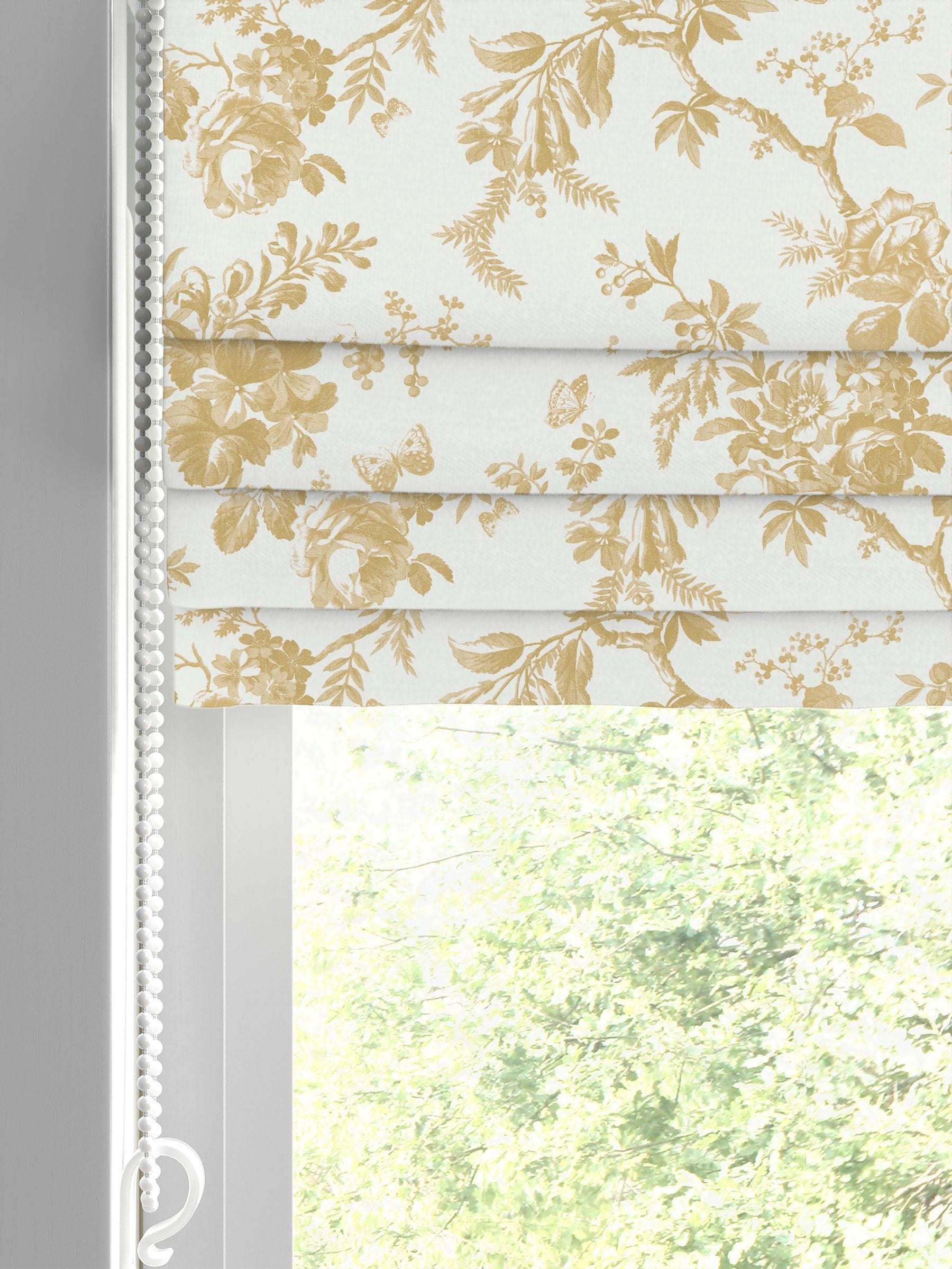 Laura Ashley made to measure yellow floral roman blind - British product