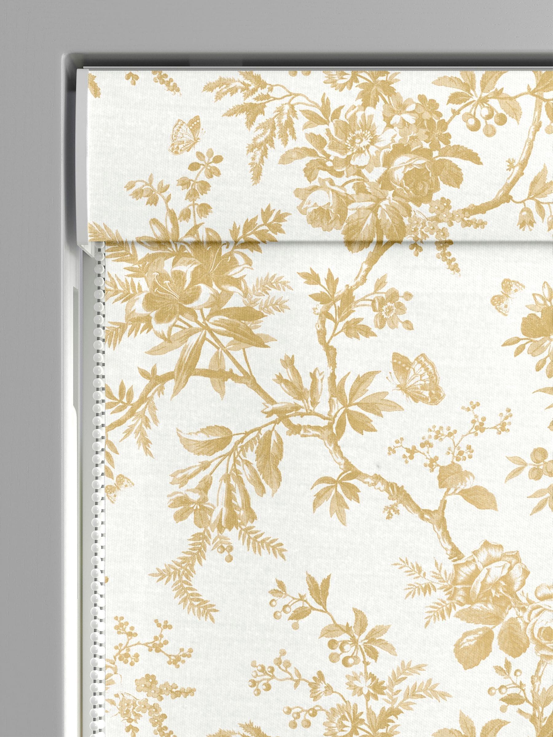 Laura Ashley made to measure yellow floral roman blind - British product