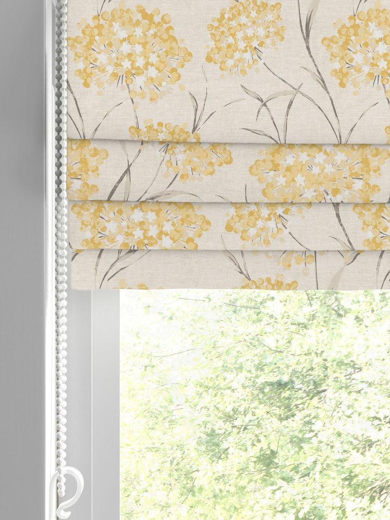 Laura Ashley Giselle ochre roman blind made to measure - British product