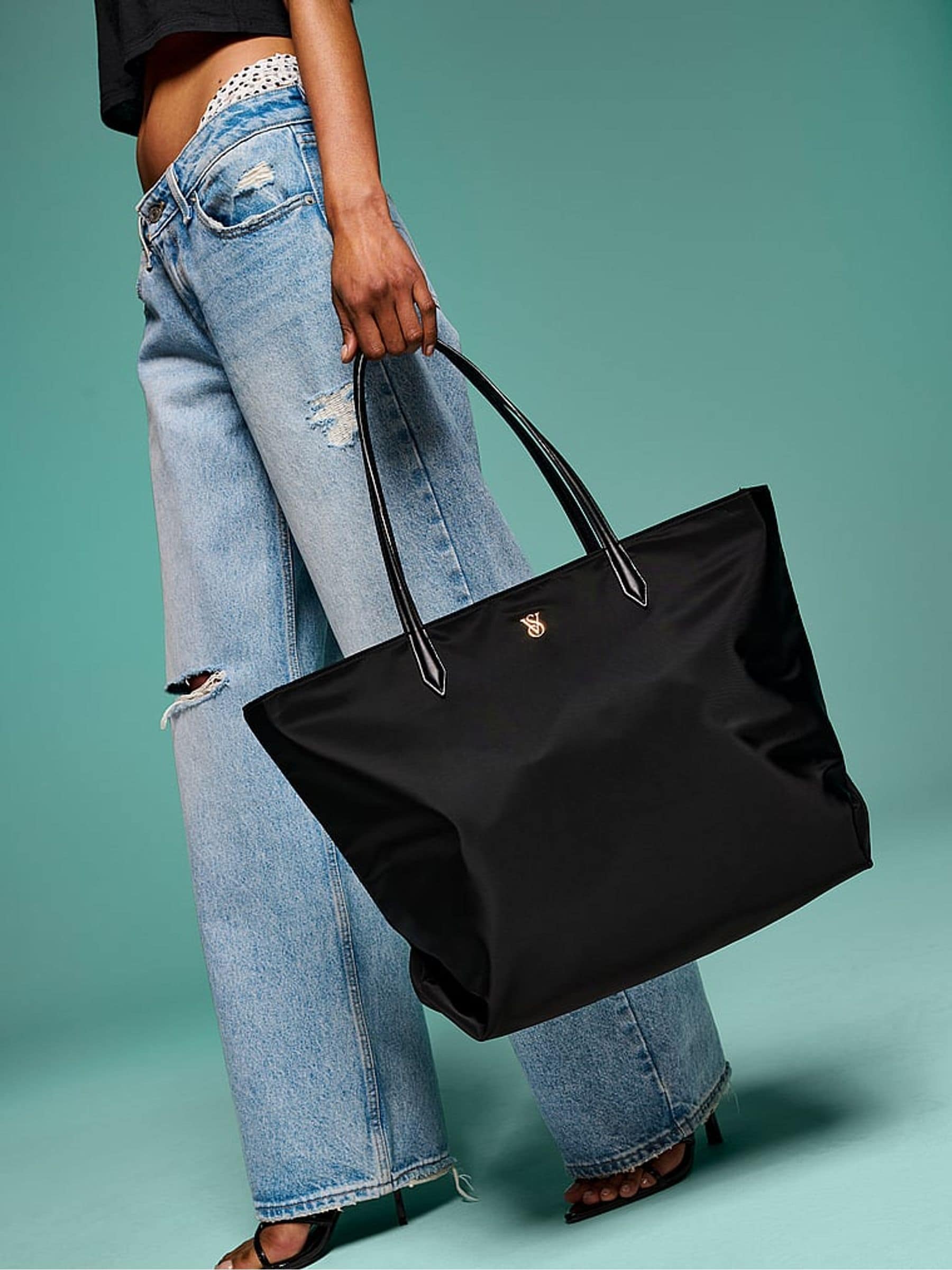 Victoria's Secret Black Tote Bag