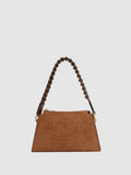 Reiss tan Avery embossed suede leather top-handle bag, UK version
