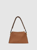 Reiss tan Avery embossed suede leather top-handle bag, UK version