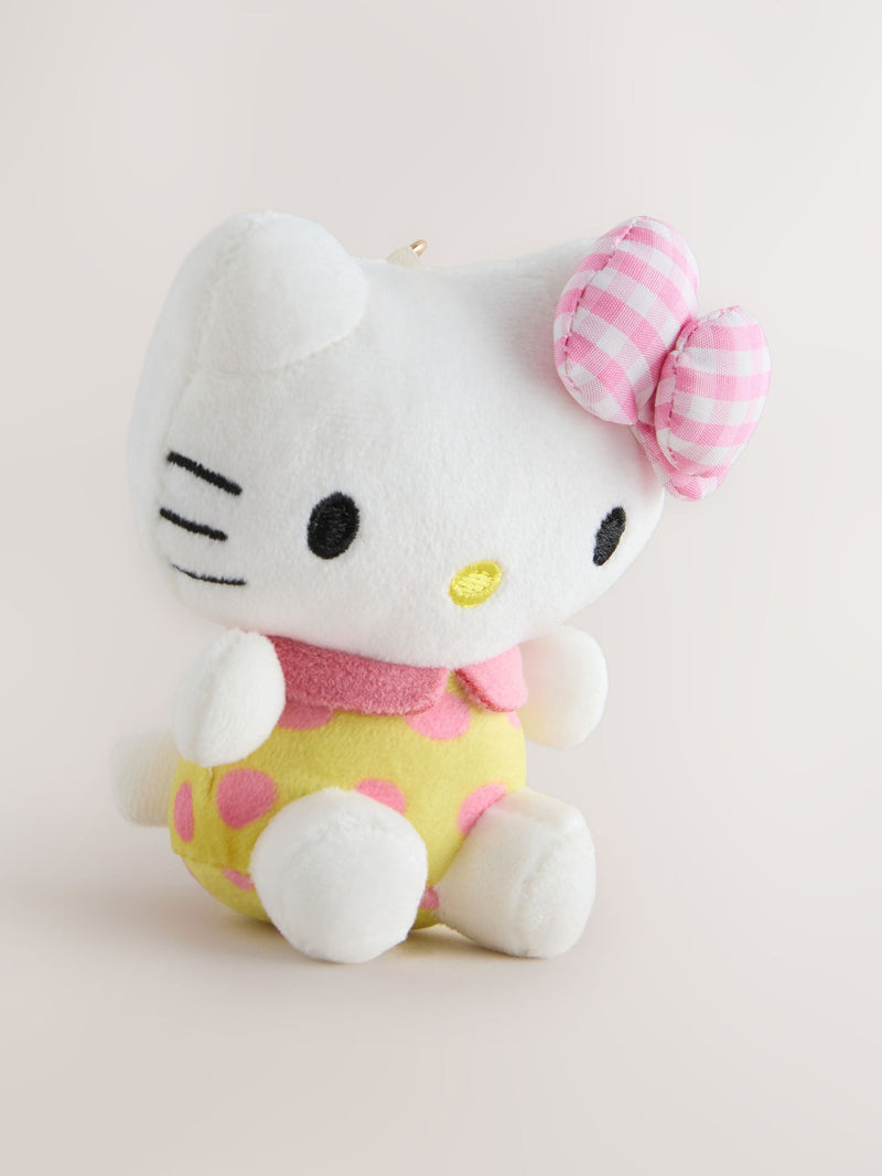 Pink Hello Kitty plush keyring, imported from the UK