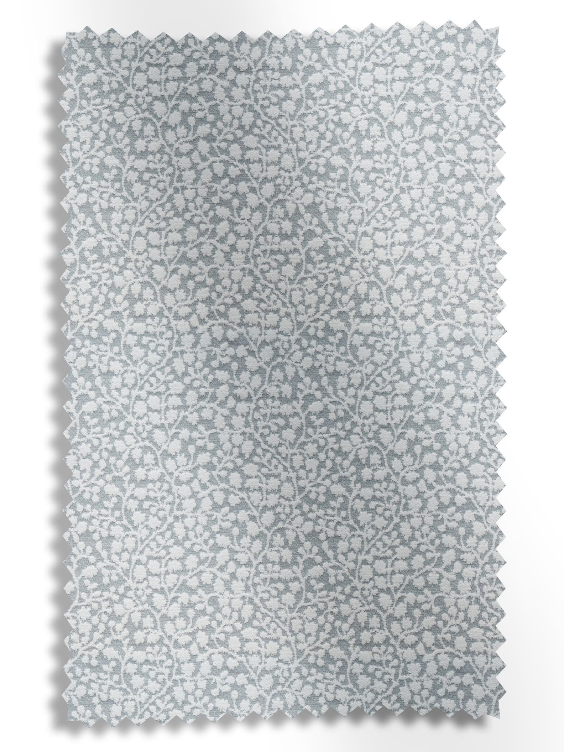 Blue floral chenille roman blind made to measure, imported from the UK