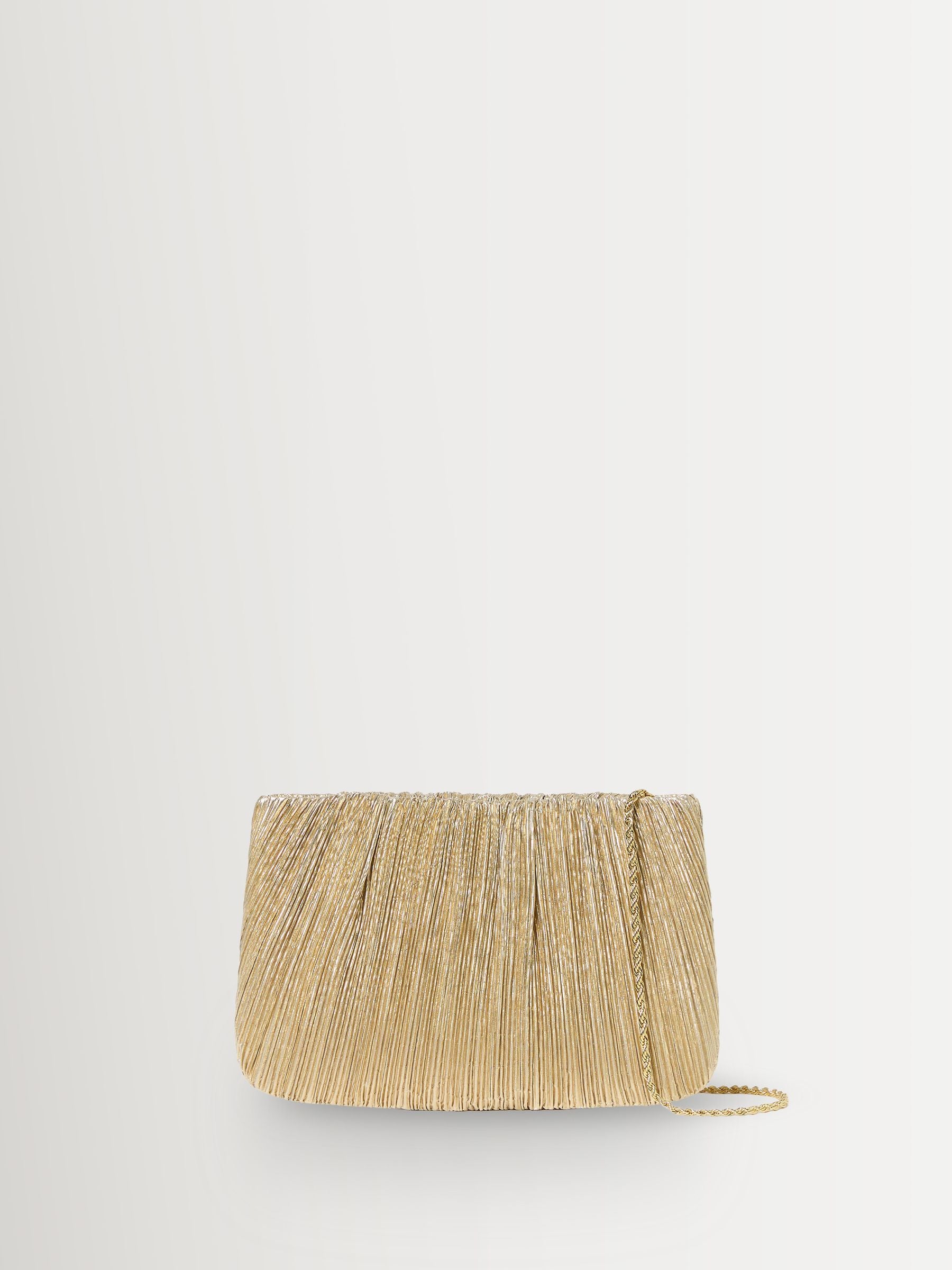 Loeffler Randall White Brit pleated clutch, UK version