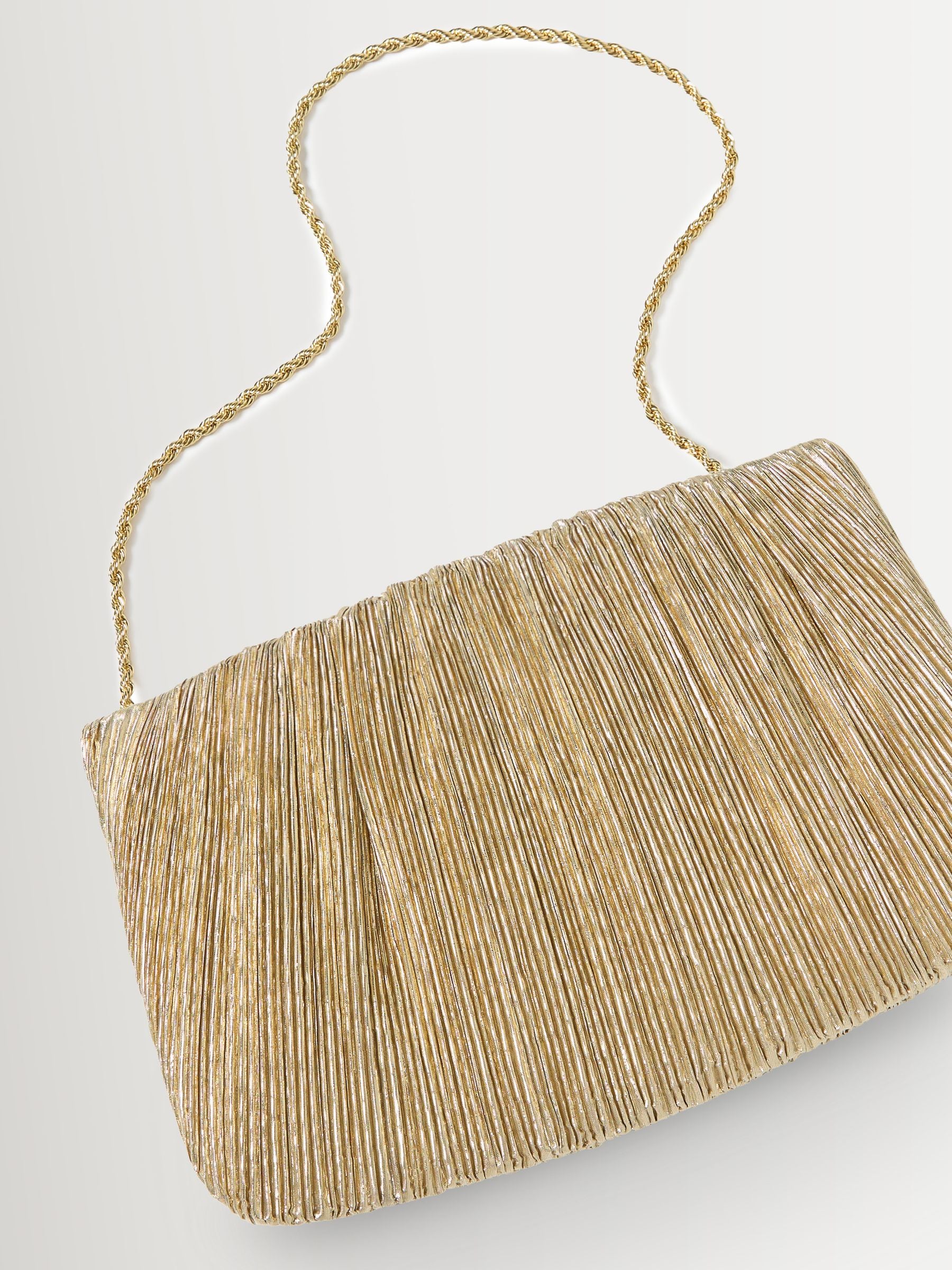 Loeffler Randall White Brit pleated clutch, UK version