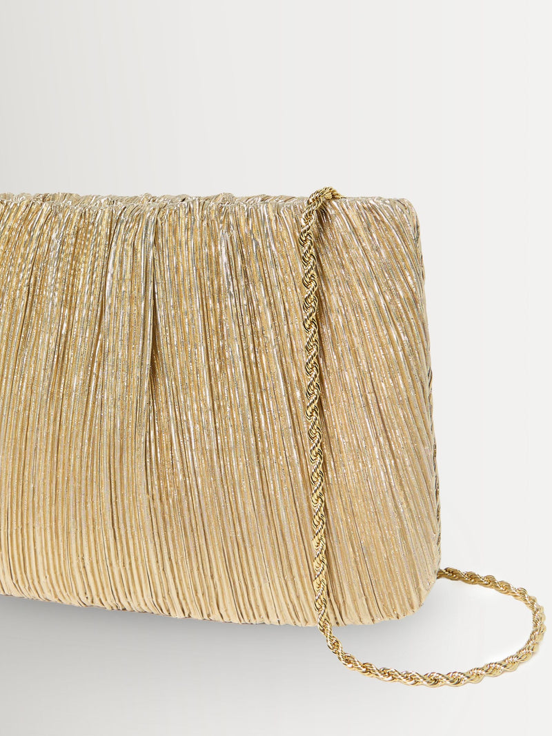 Loeffler Randall White Brit pleated clutch, UK version