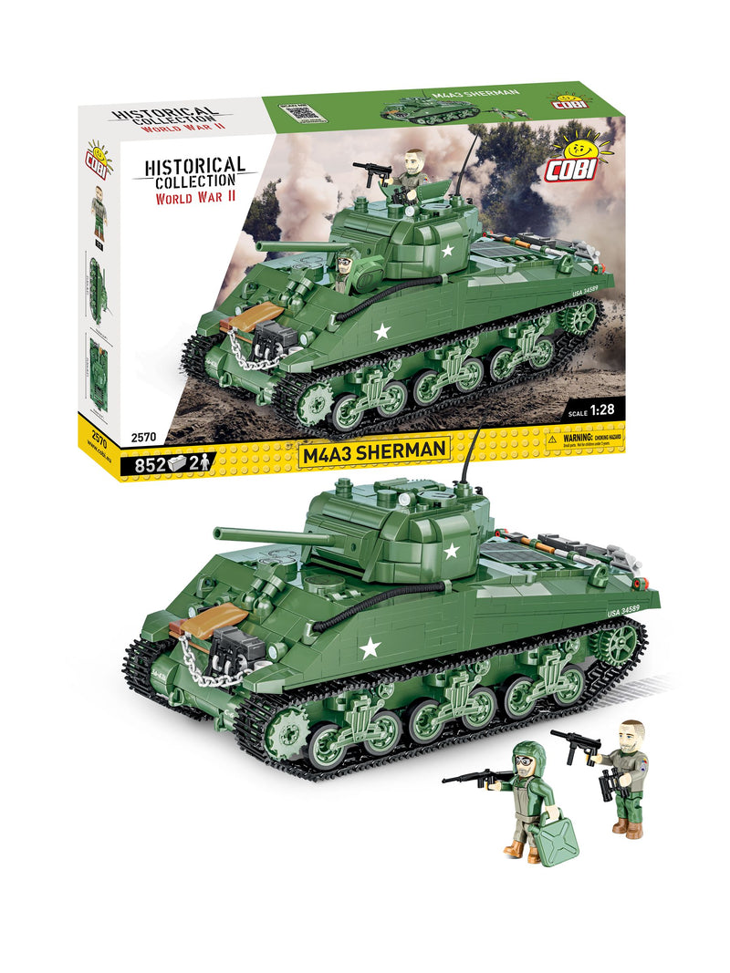 Cobi Sherman tank model 1:28 scale 852 pieces (British brand)