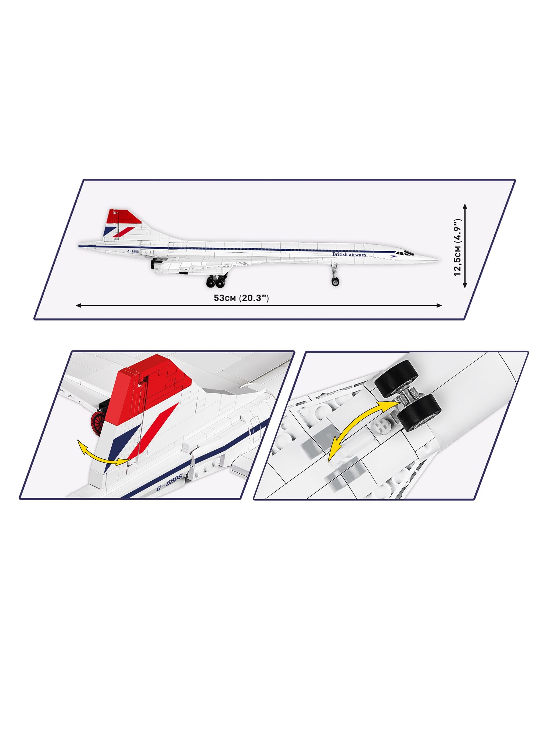 COBI Concorde G-BBDG model kit 455 pieces, UK version