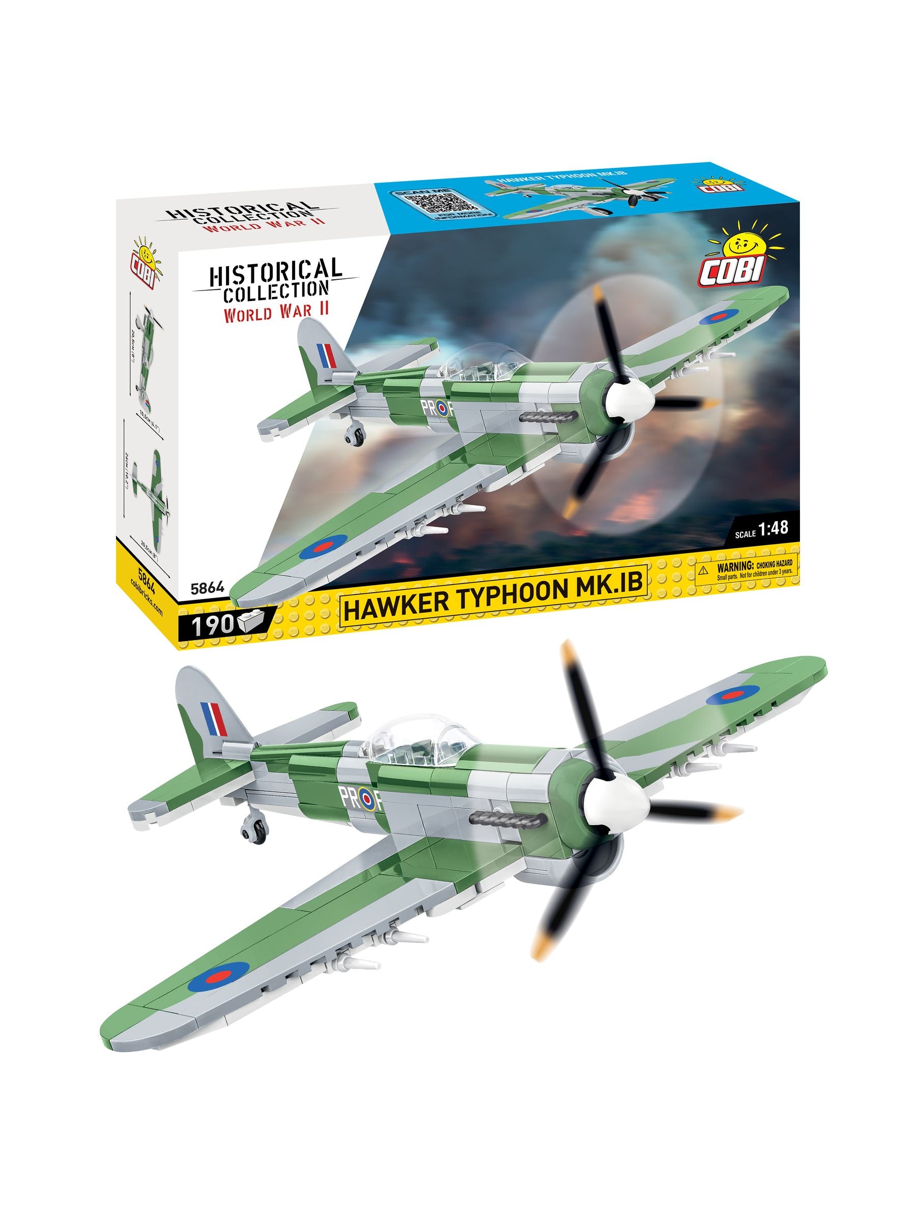 Cobi Hawker Typhoon 1:48 scale model (British brand)
