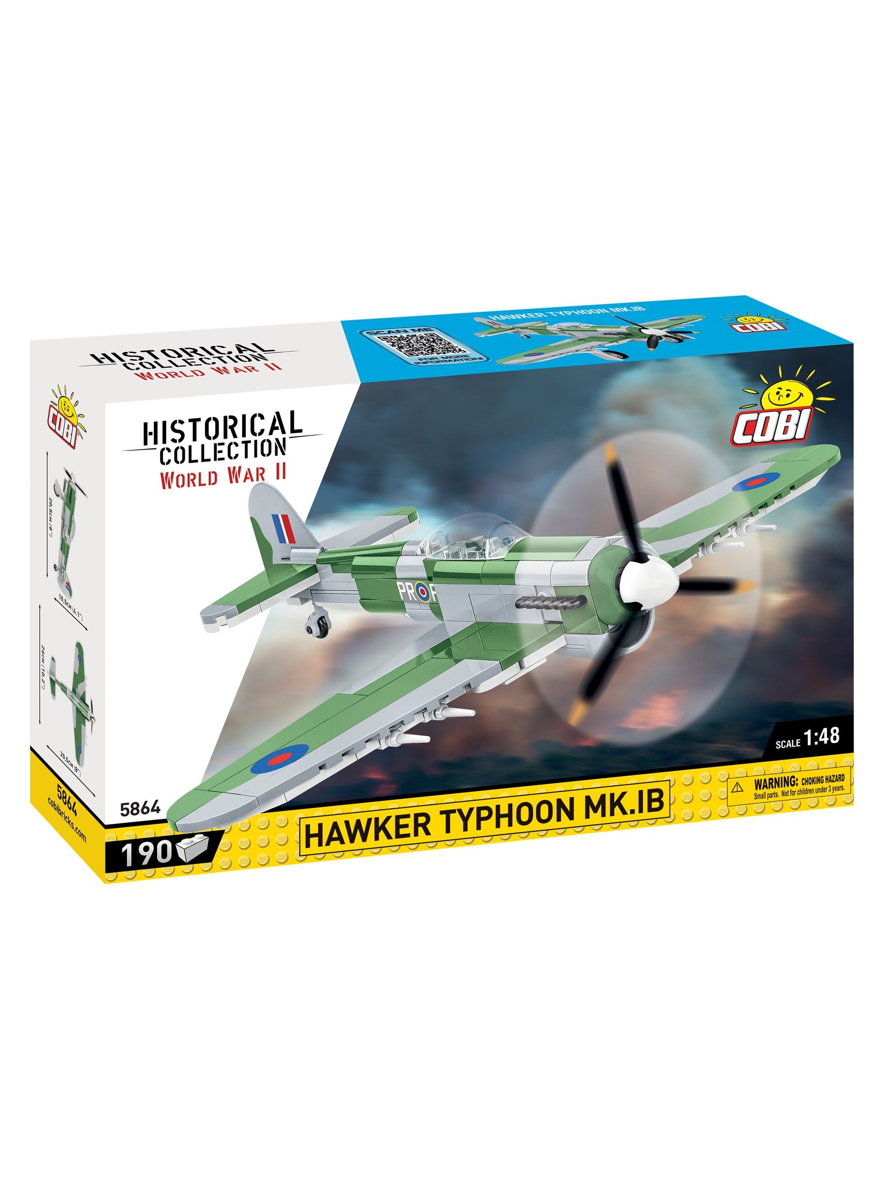 Cobi Hawker Typhoon 1:48 scale model (British brand)