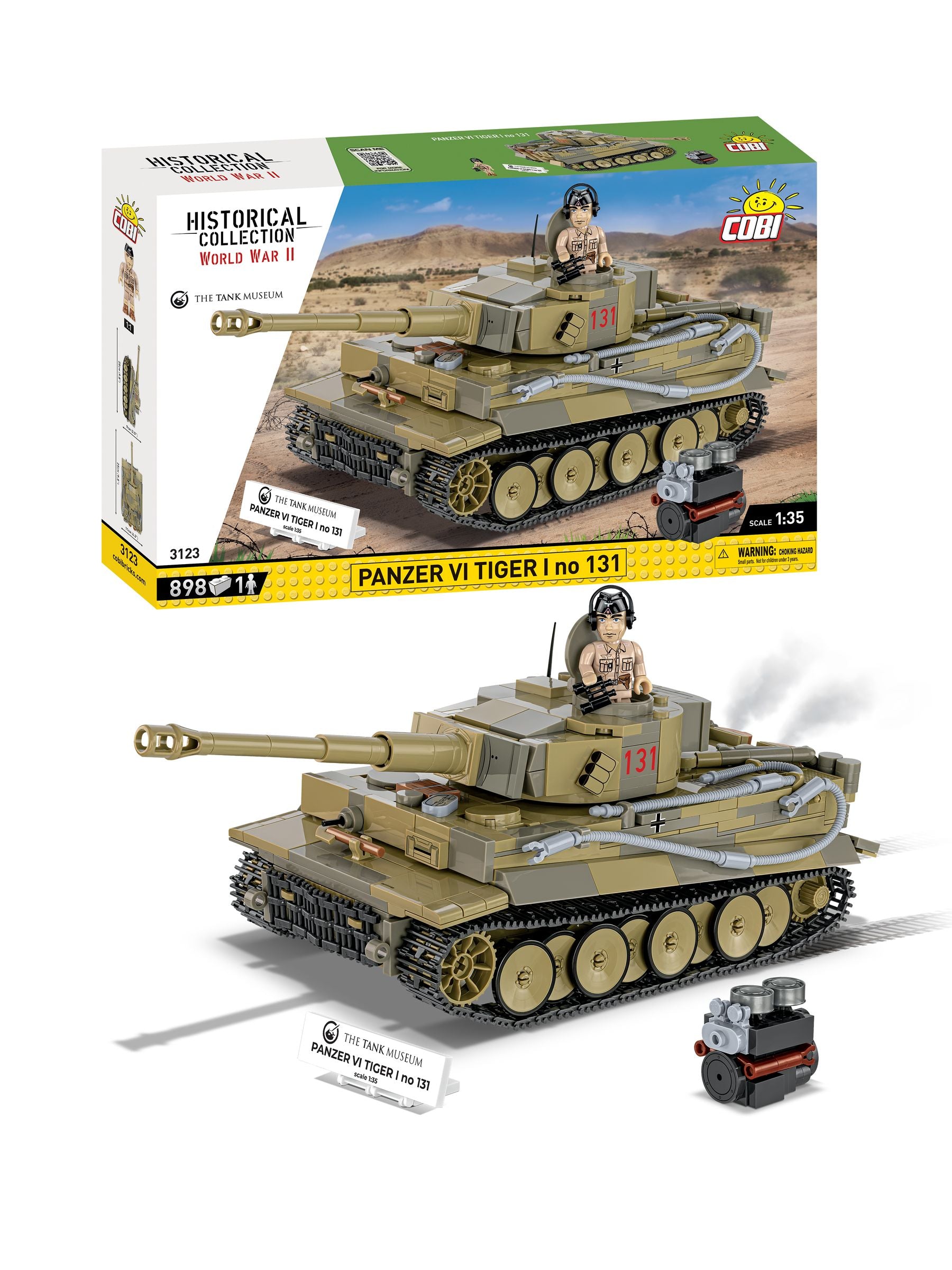 Cobi Tiger 131 1:35 scale model building set (British brand)
