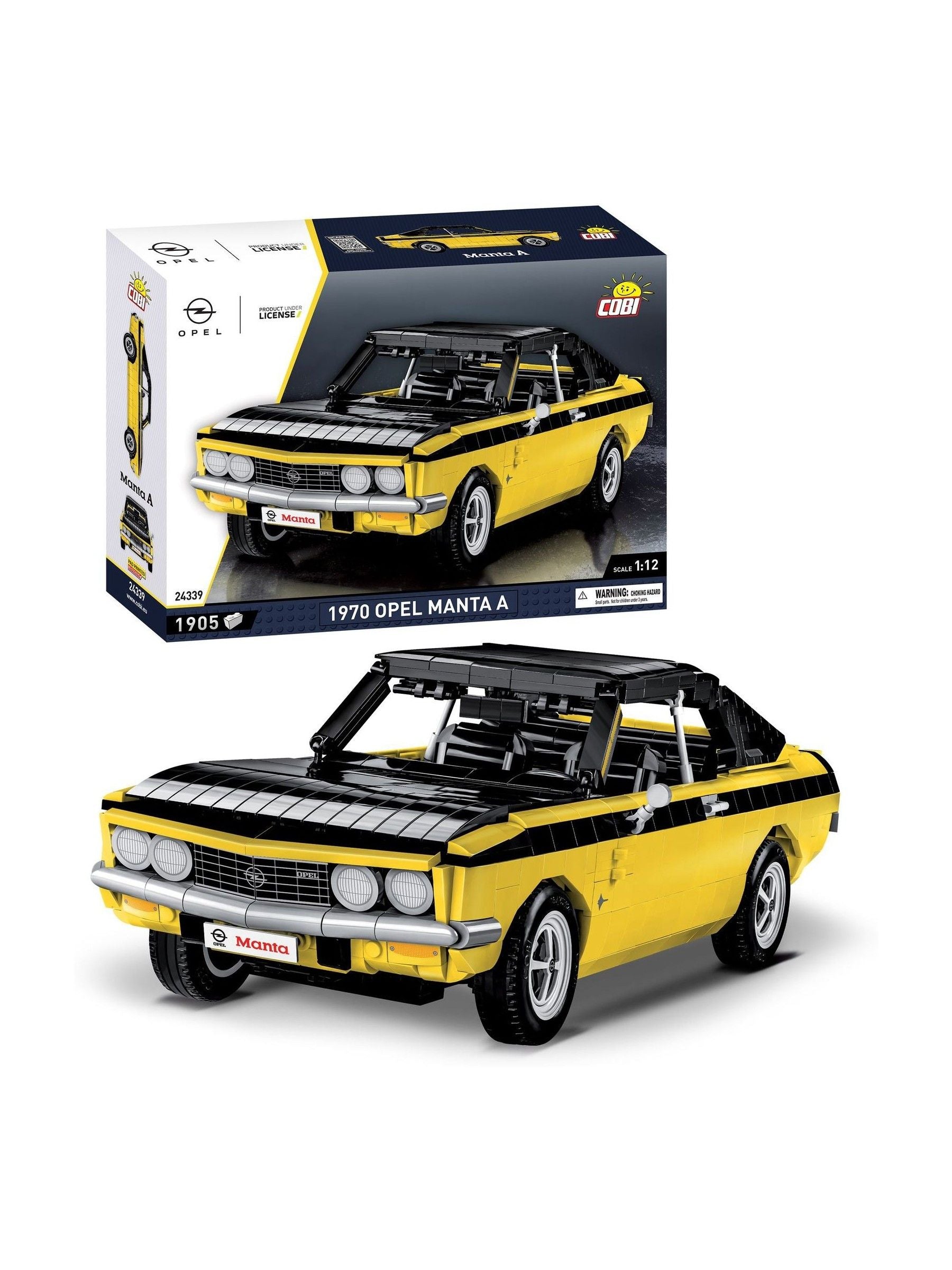 Cobi 1970 Opel Manta A model 1:12 scale 1905 pieces (British brand)