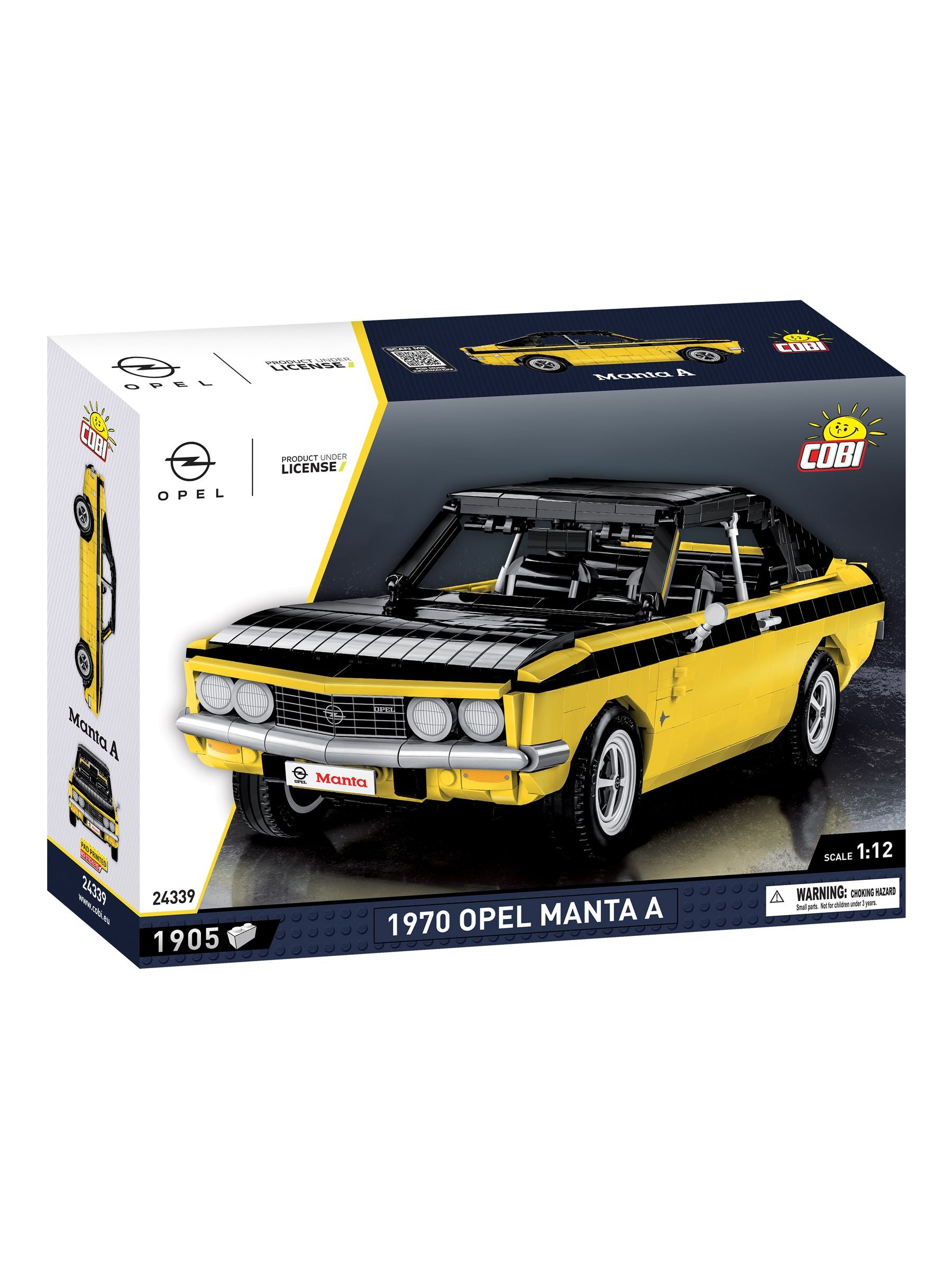 Cobi 1970 Opel Manta A model 1:12 scale 1905 pieces (British brand)