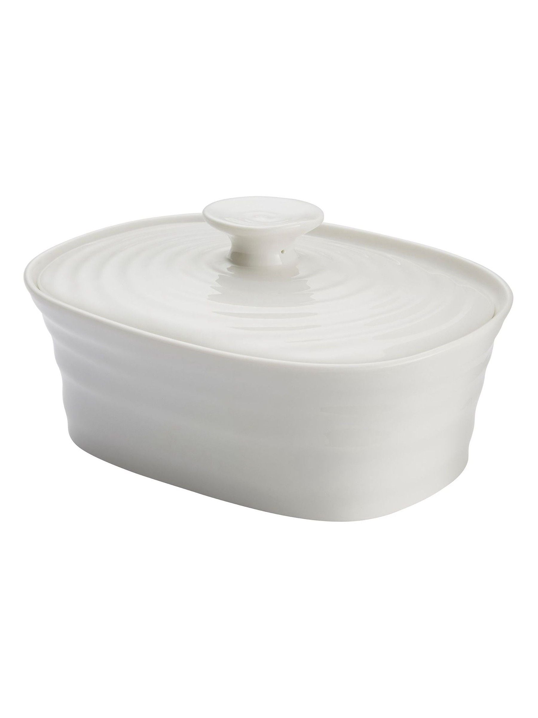 Sophie Conran white porcelain covered butter dish - British product