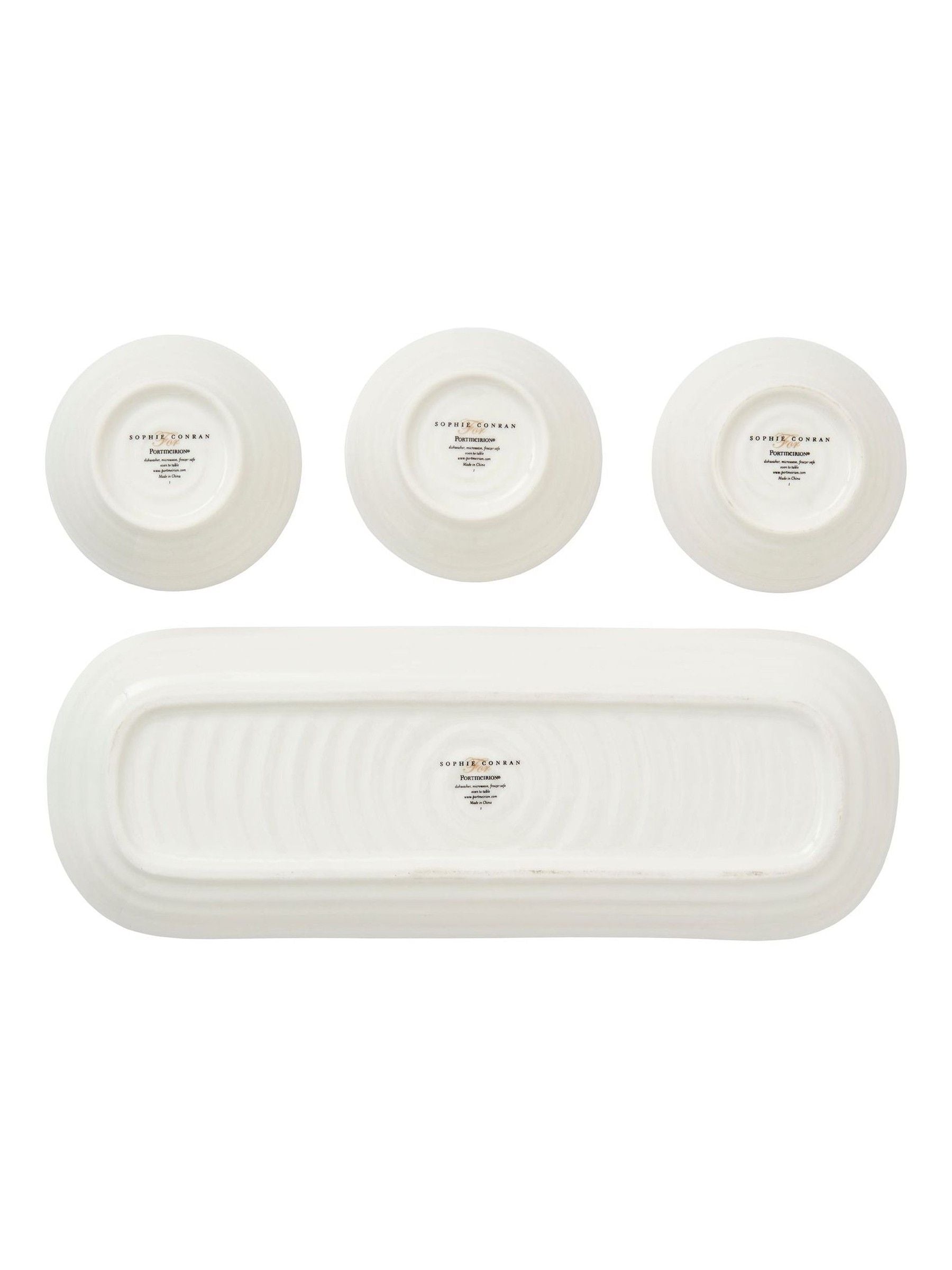 Sophie Conran white Lavandula porcelain bowl and tray set (British brand)