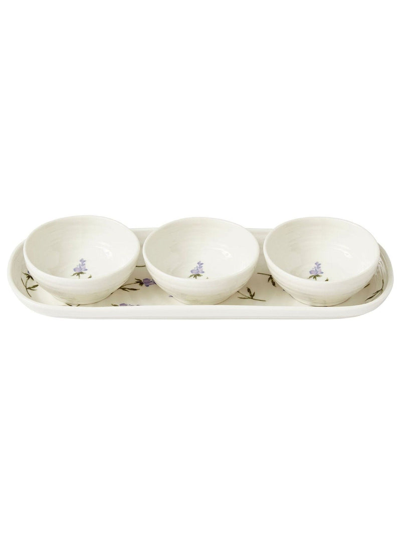 Sophie Conran white Lavandula porcelain bowl and tray set (British brand)