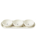 Sophie Conran white Lavandula porcelain bowl and tray set (British brand)