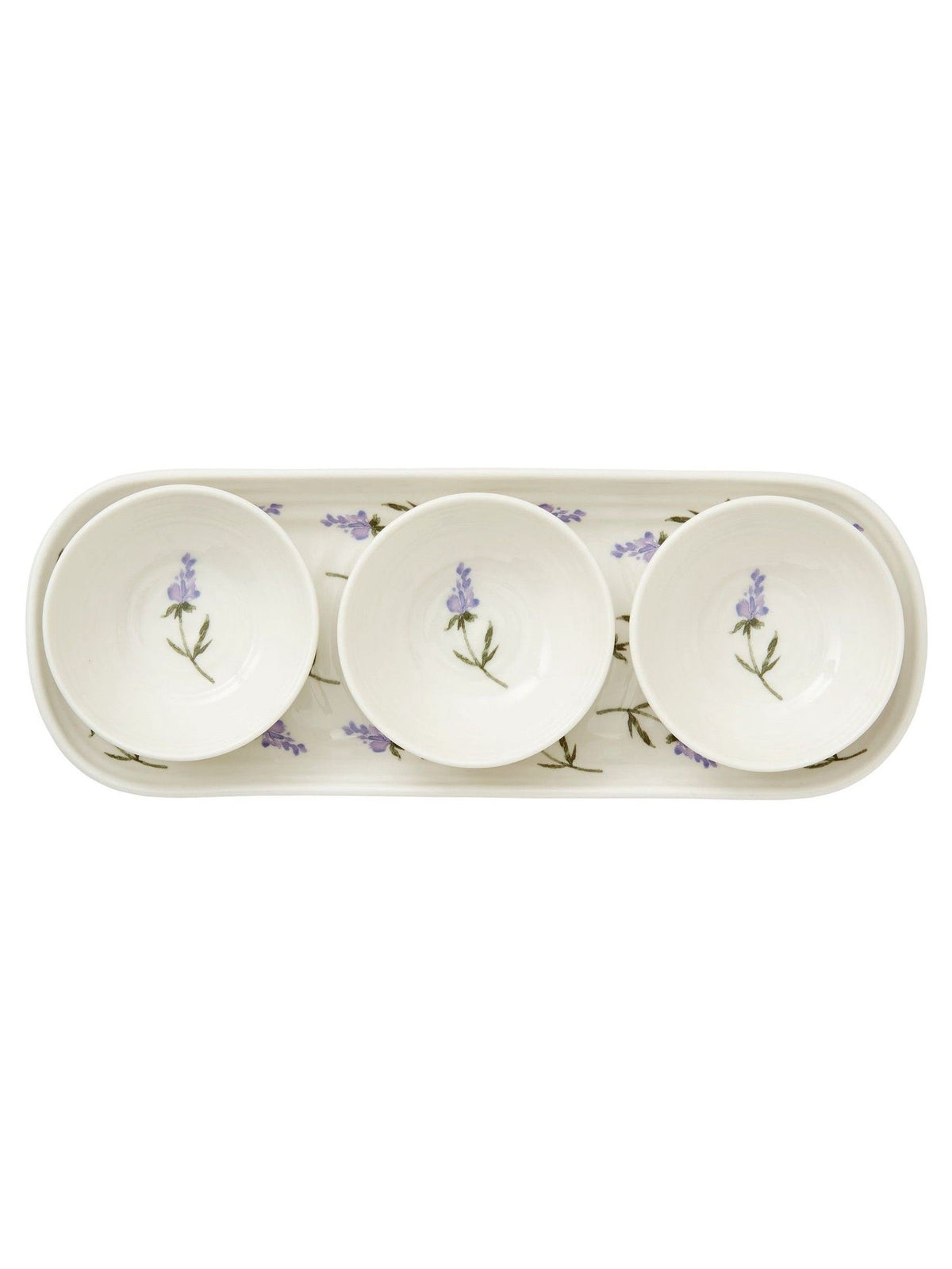 Sophie Conran white Lavandula porcelain bowl and tray set (British brand)