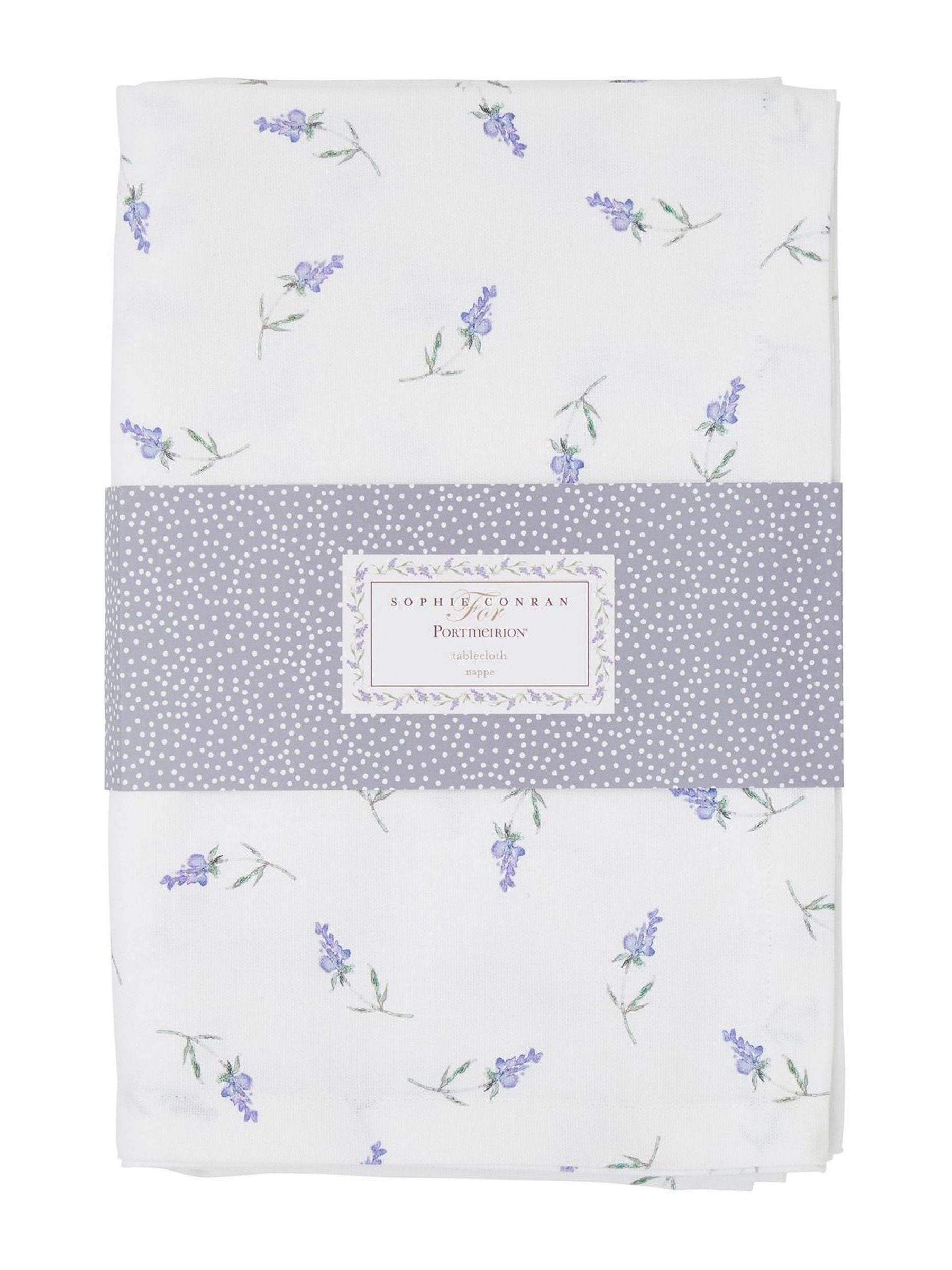 Sophie Conran Lavandula white cotton tablecloth floral pattern (British brand)