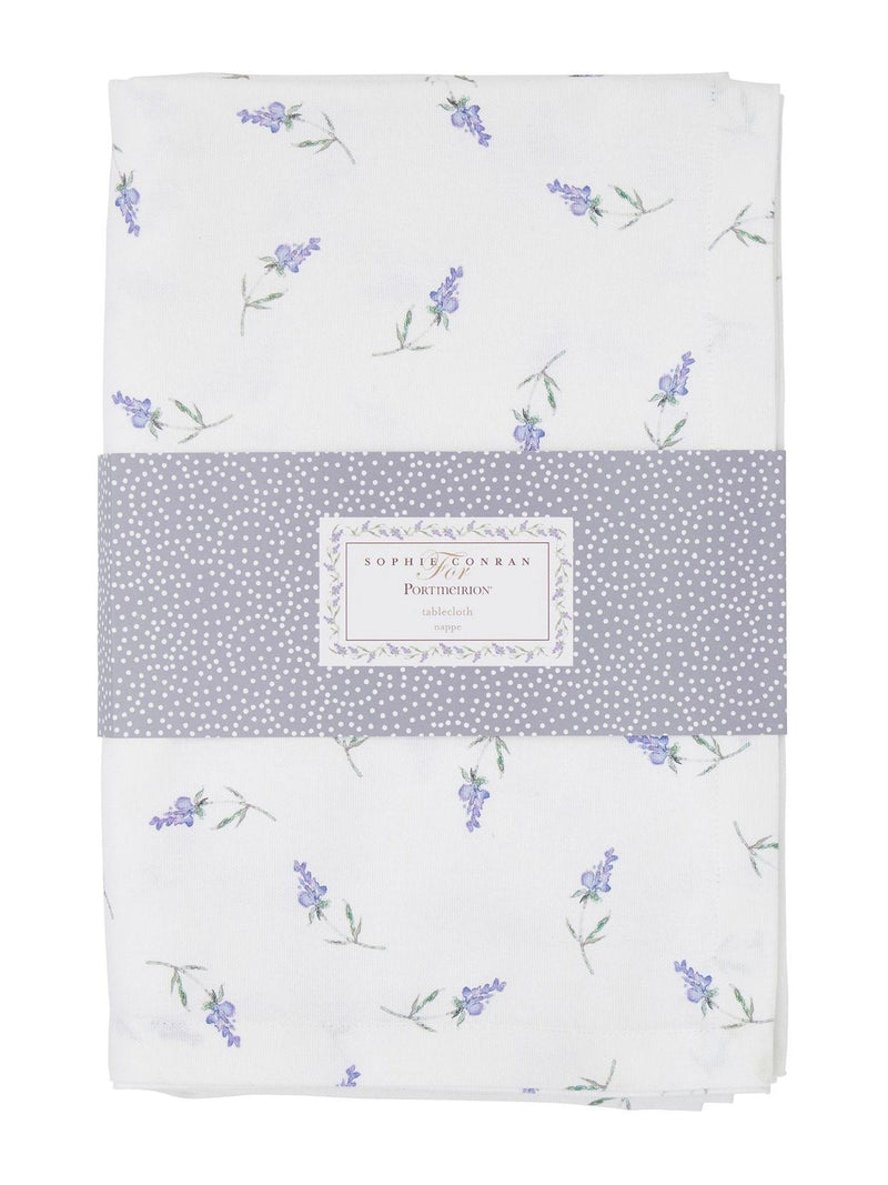 Sophie Conran Lavandula white cotton tablecloth floral pattern (British brand)