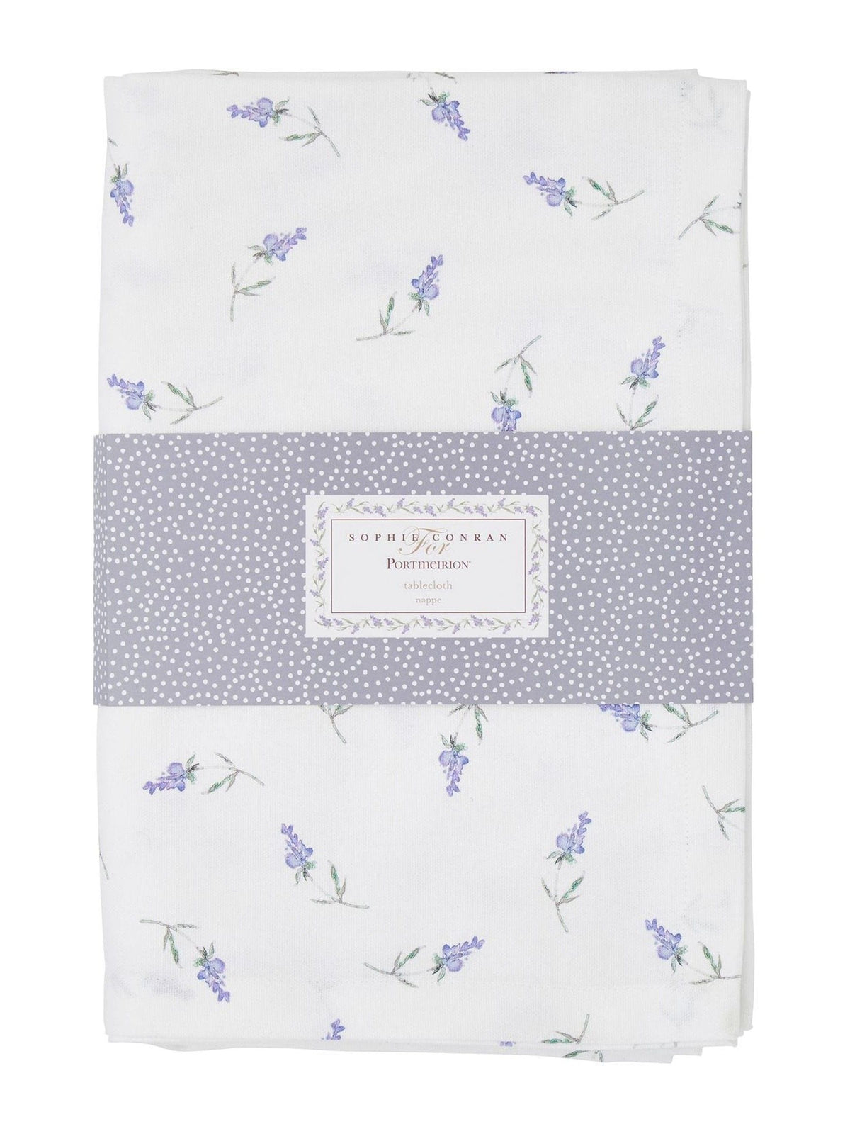 Sophie Conran Lavandula white cotton tablecloth floral pattern (British brand)