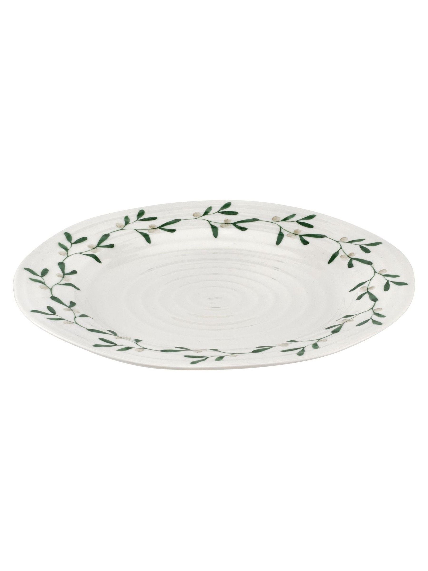 Sophie Conran for Portmeirion white mistletoe dinner plates set of 4 (British brand)