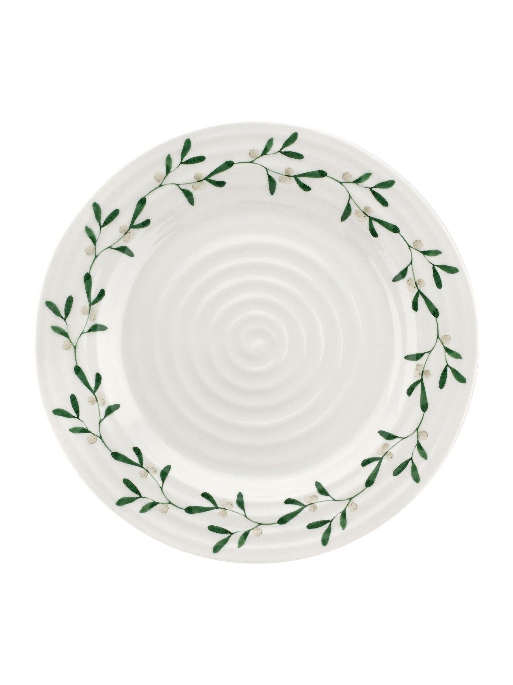 Sophie Conran for Portmeirion white mistletoe dinner plates set of 4 (British brand)